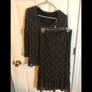 NU Influence 2pc business Skirt Suit, Brown, Size XL,